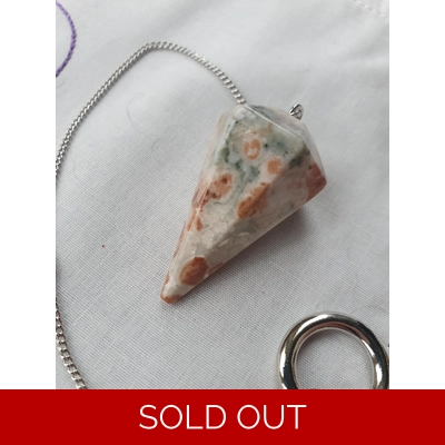 Garnet in Limestone Pendulum